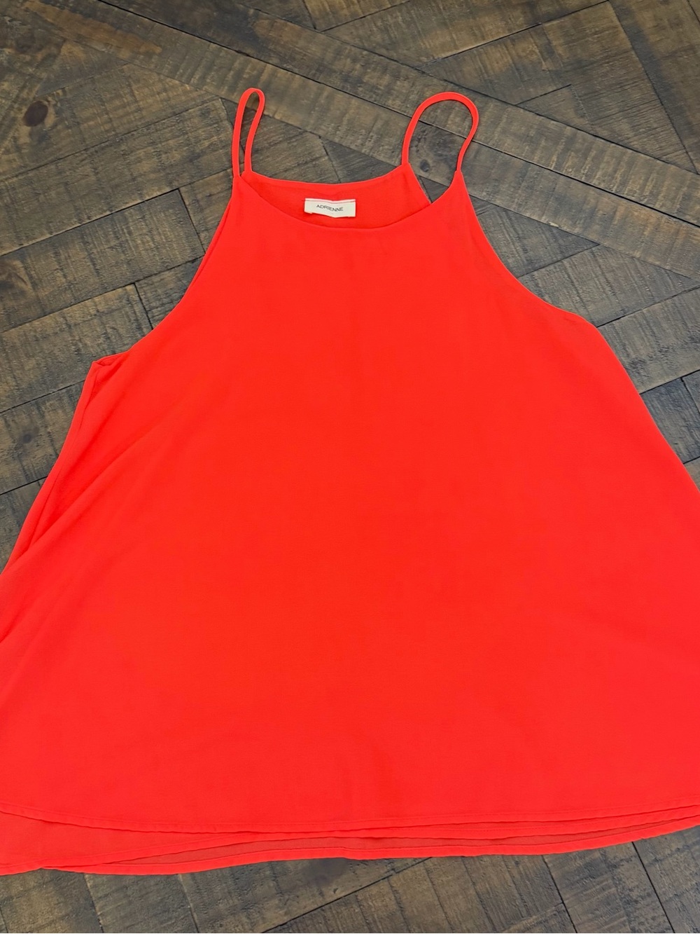 Adrienne Orange Red Swing Camisole with Slim Straps